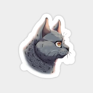 Blue British Shorthair Side Portrait Sticker